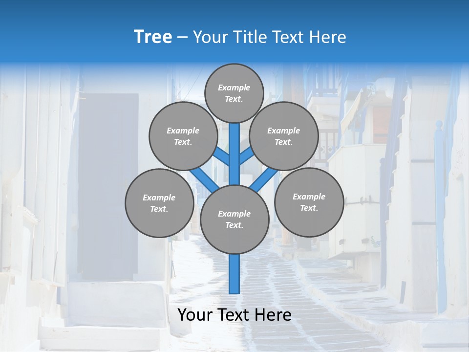 Resort Thira Cyclades Architecture PowerPoint Template