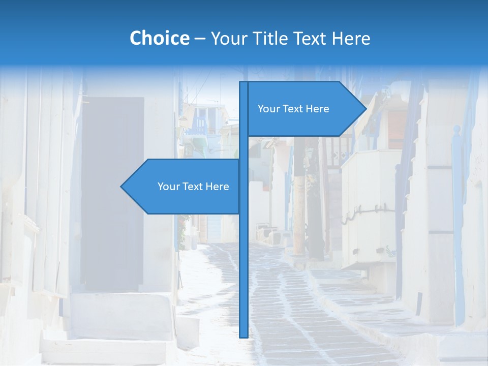 Resort Thira Cyclades Architecture PowerPoint Template