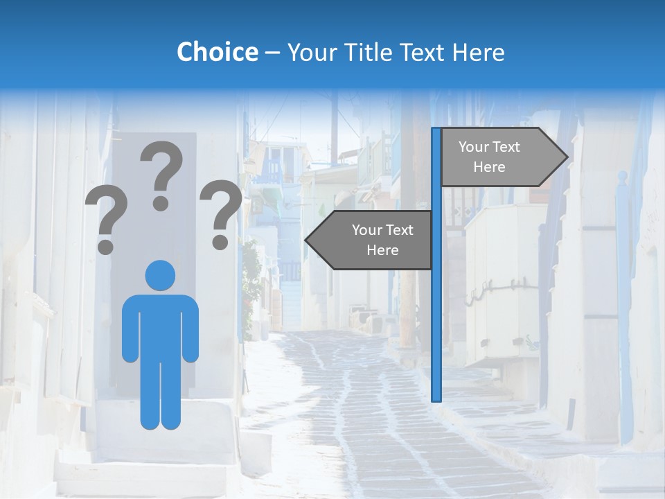 Resort Thira Cyclades Architecture PowerPoint Template