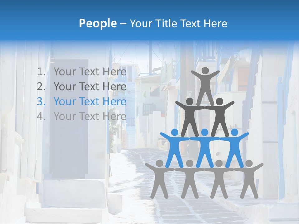 Resort Thira Cyclades Architecture PowerPoint Template