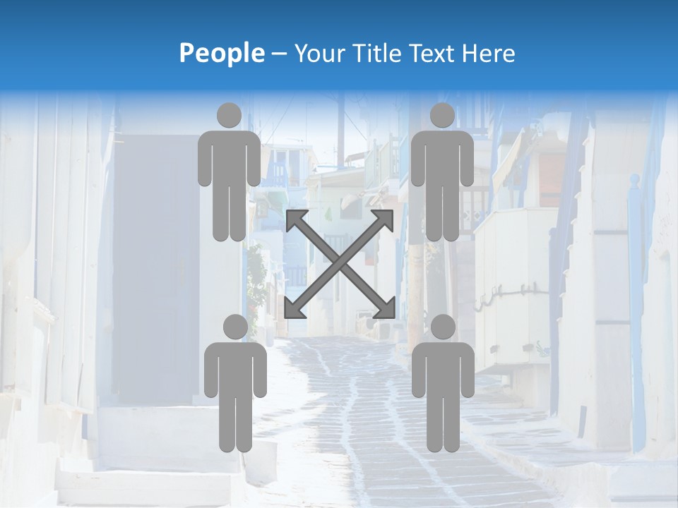 Resort Thira Cyclades Architecture PowerPoint Template