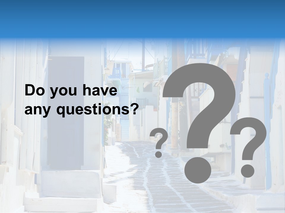 Resort Thira Cyclades Architecture PowerPoint Template