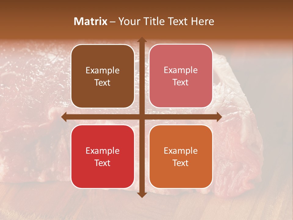 Uncooked Bloody Cut PowerPoint Template