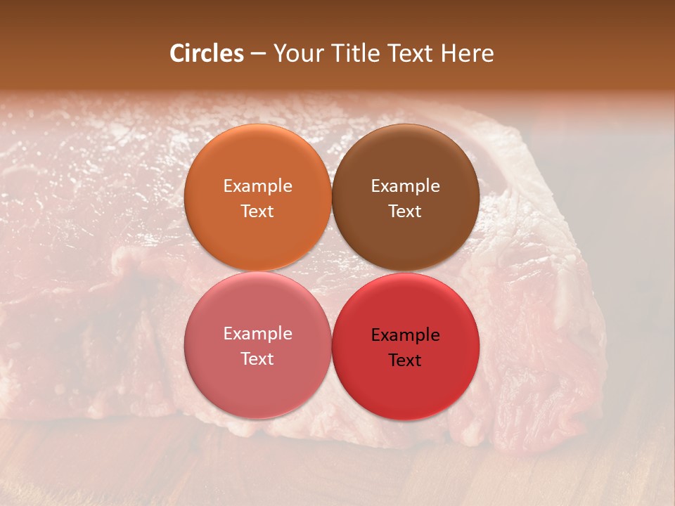 Uncooked Bloody Cut PowerPoint Template