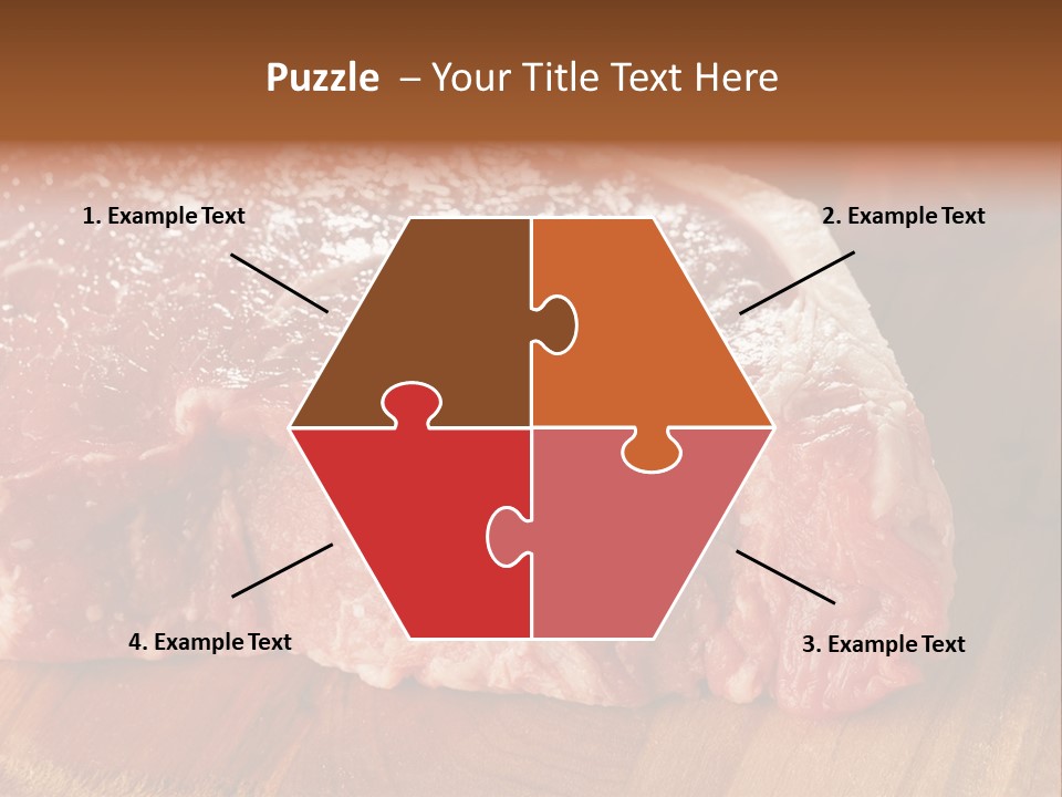 Uncooked Bloody Cut PowerPoint Template