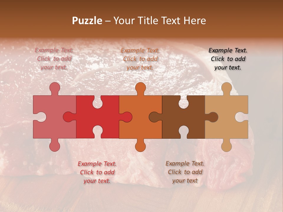Uncooked Bloody Cut PowerPoint Template