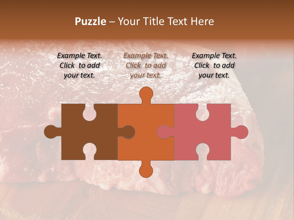 Uncooked Bloody Cut PowerPoint Template