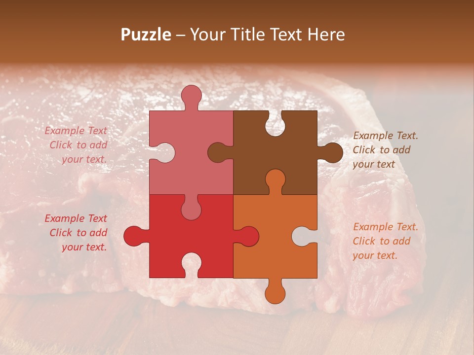 Uncooked Bloody Cut PowerPoint Template