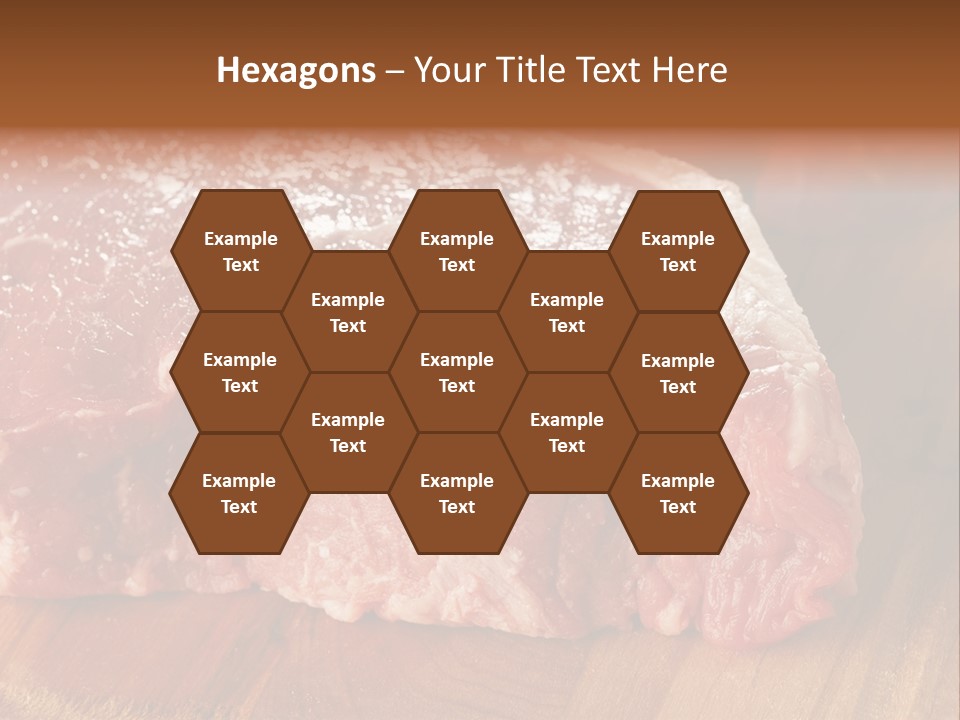 Uncooked Bloody Cut PowerPoint Template