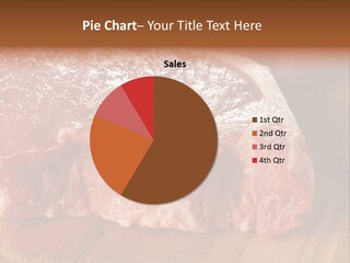 Uncooked Bloody Cut PowerPoint Template
