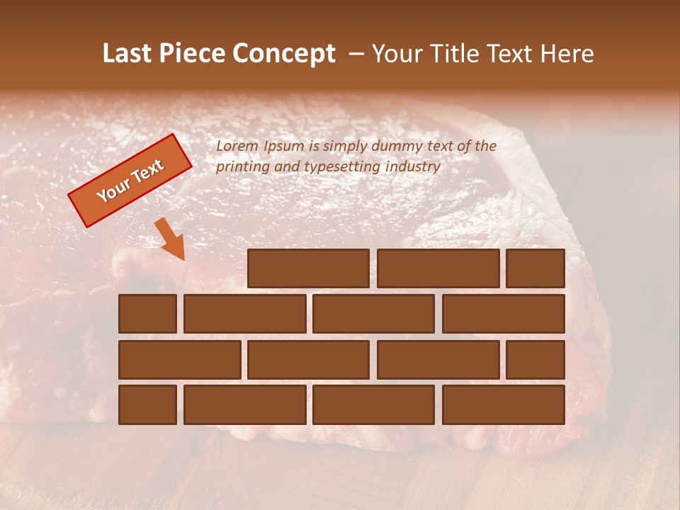 Uncooked Bloody Cut PowerPoint Template