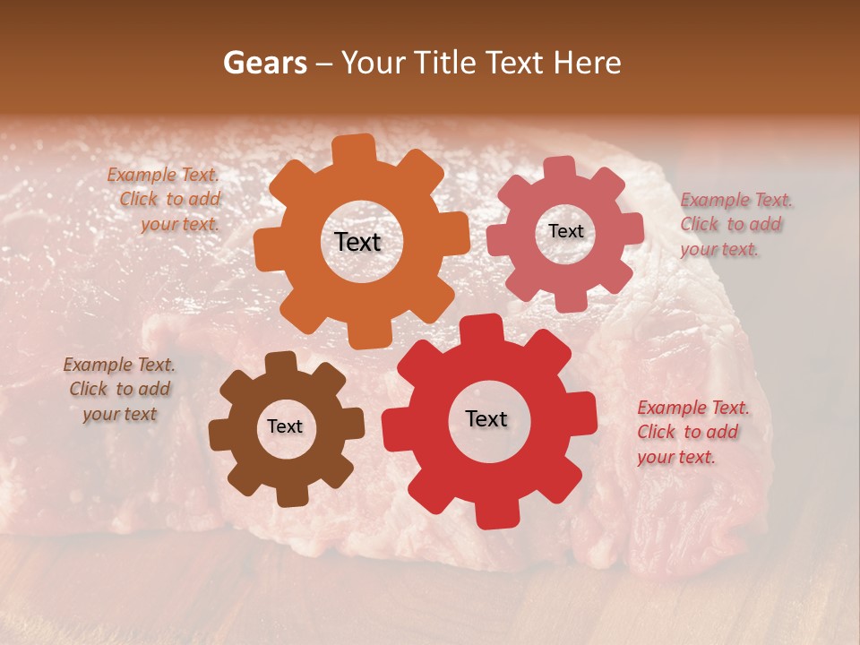 Uncooked Bloody Cut PowerPoint Template