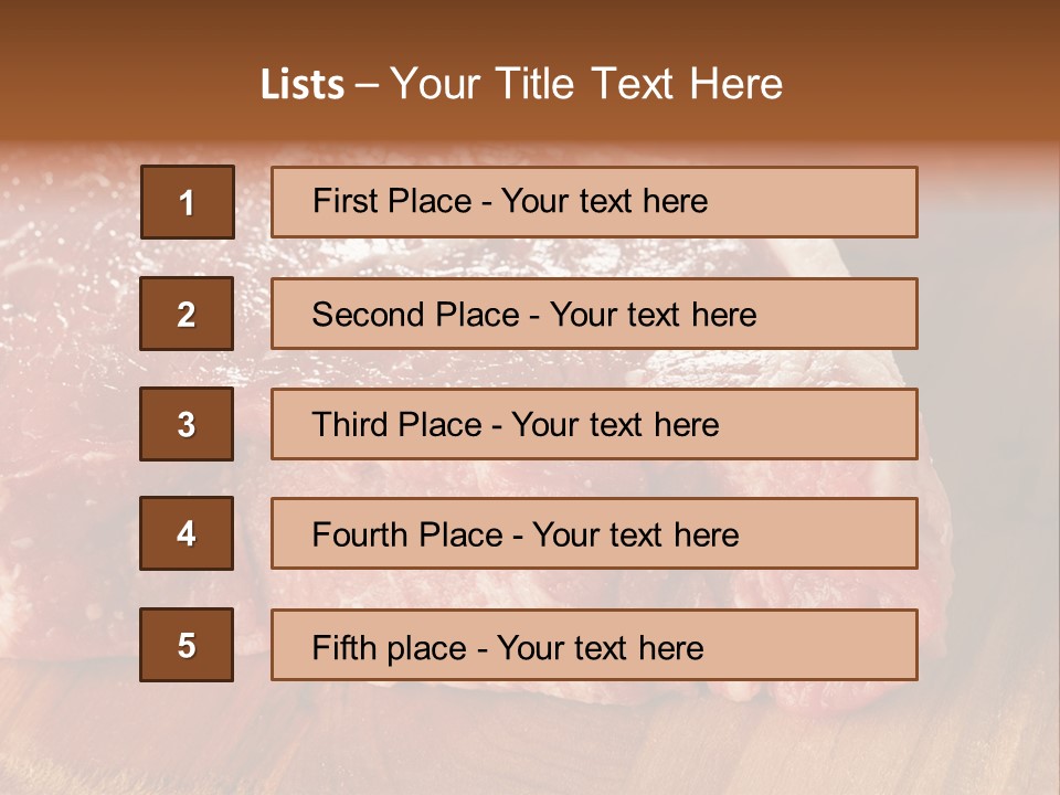 Uncooked Bloody Cut PowerPoint Template