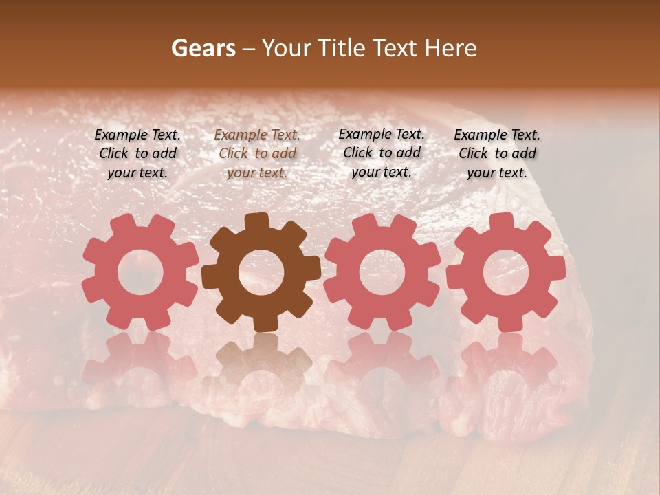 Uncooked Bloody Cut PowerPoint Template