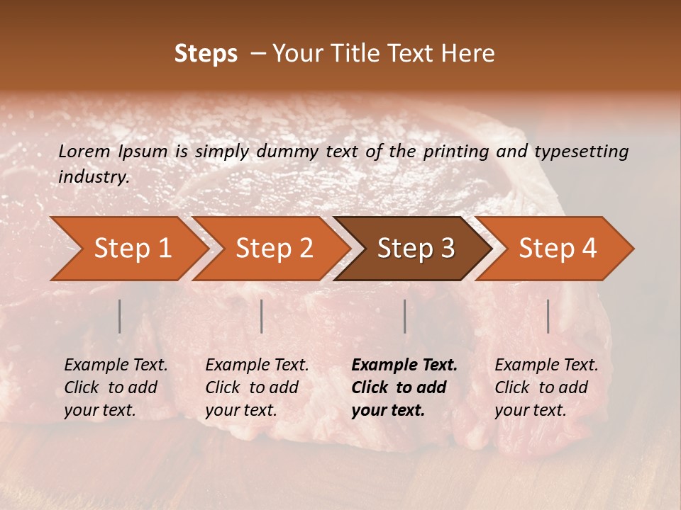 Uncooked Bloody Cut PowerPoint Template
