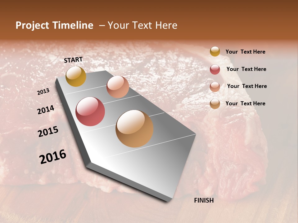 Uncooked Bloody Cut PowerPoint Template