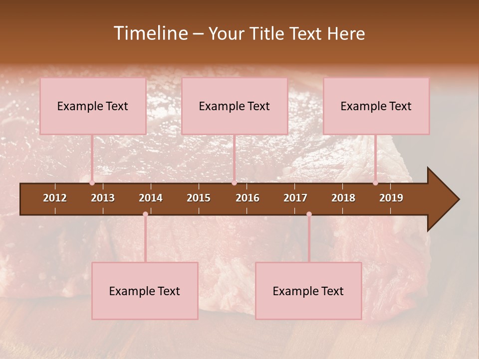 Uncooked Bloody Cut PowerPoint Template
