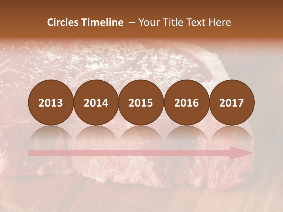 Uncooked Bloody Cut PowerPoint Template