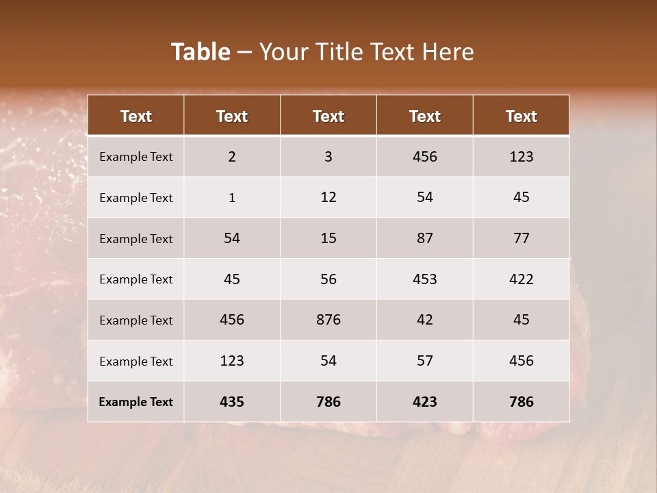 Uncooked Bloody Cut PowerPoint Template