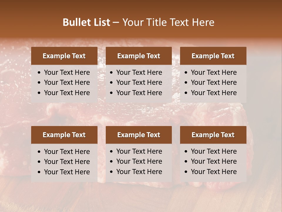 Uncooked Bloody Cut PowerPoint Template