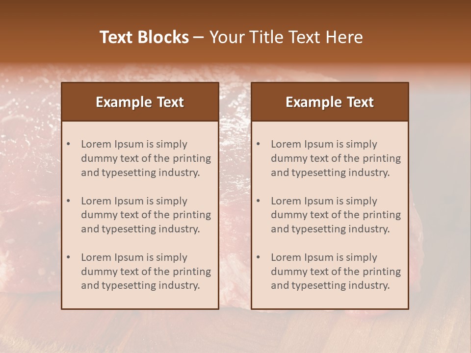 Uncooked Bloody Cut PowerPoint Template