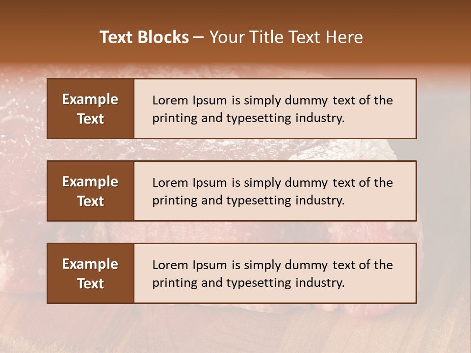 Uncooked Bloody Cut PowerPoint Template