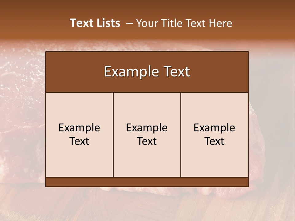 Uncooked Bloody Cut PowerPoint Template