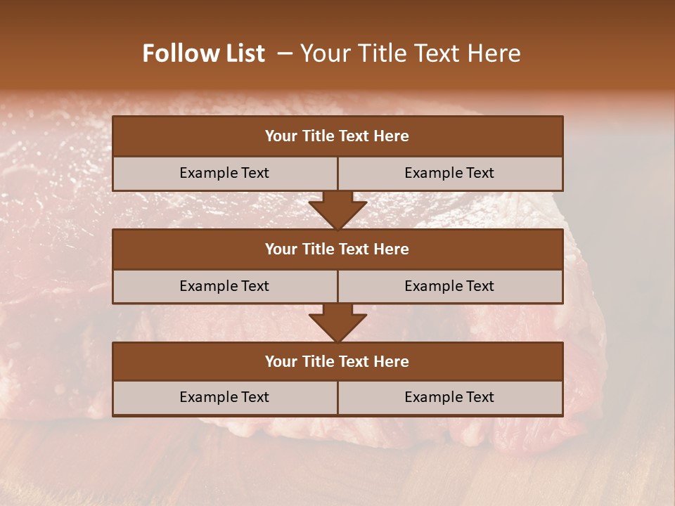 Uncooked Bloody Cut PowerPoint Template