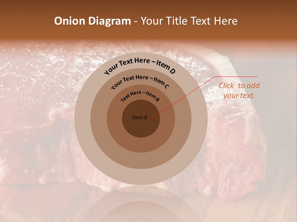 Uncooked Bloody Cut PowerPoint Template