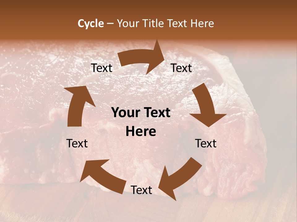 Uncooked Bloody Cut PowerPoint Template
