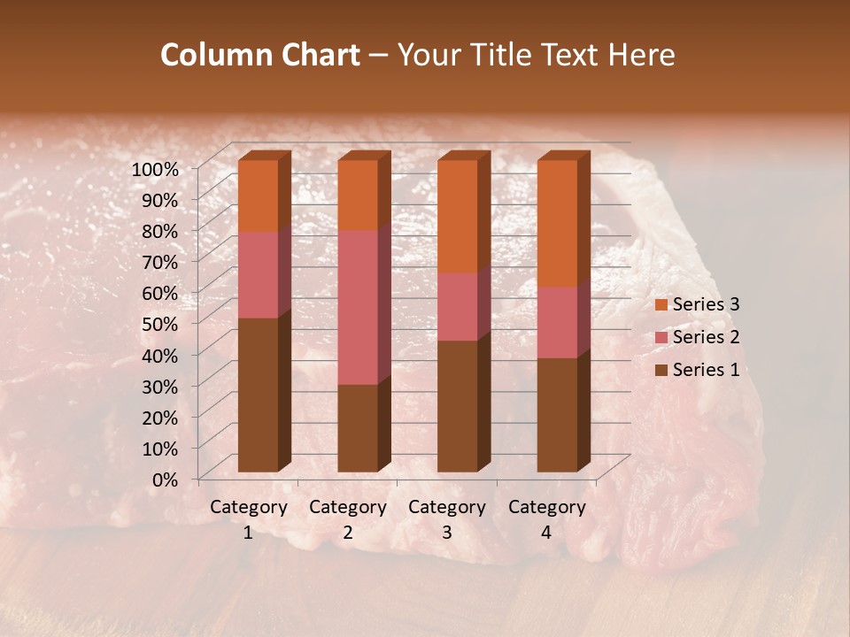 Uncooked Bloody Cut PowerPoint Template