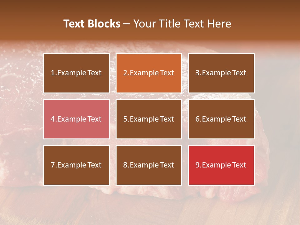 Uncooked Bloody Cut PowerPoint Template
