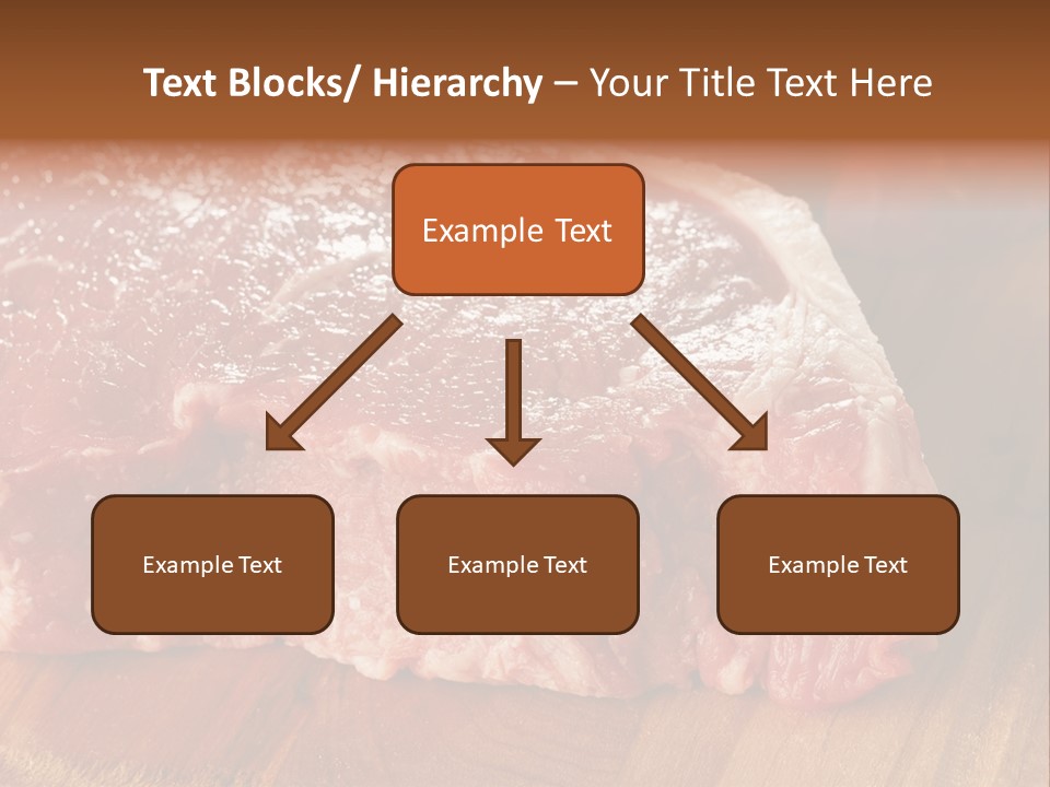 Uncooked Bloody Cut PowerPoint Template