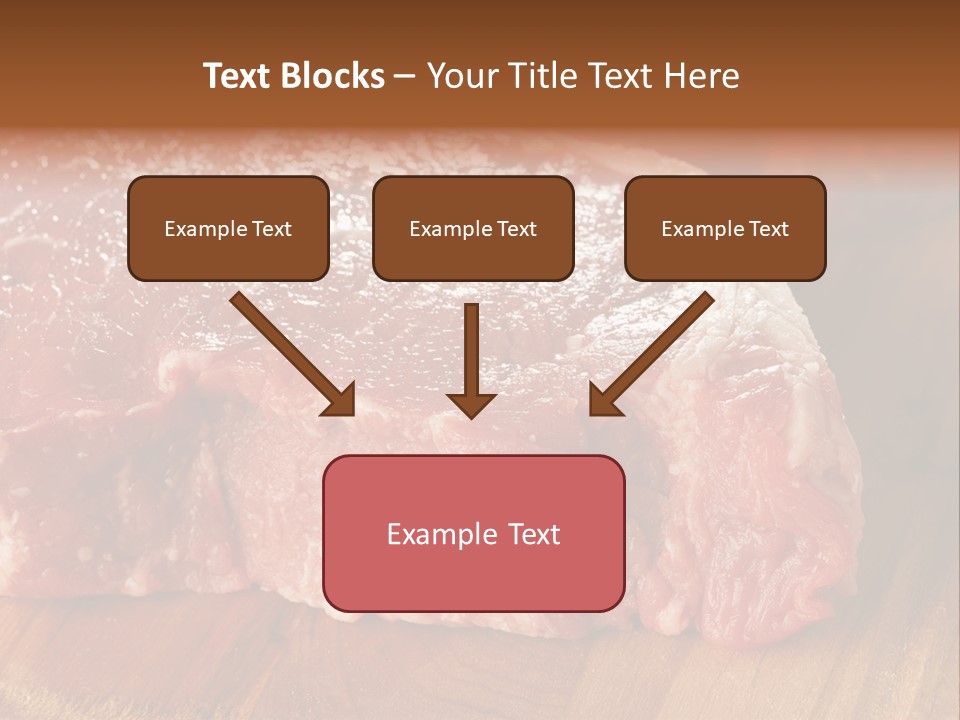 Uncooked Bloody Cut PowerPoint Template