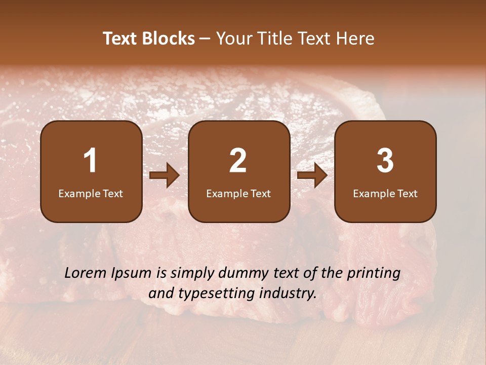 Uncooked Bloody Cut PowerPoint Template