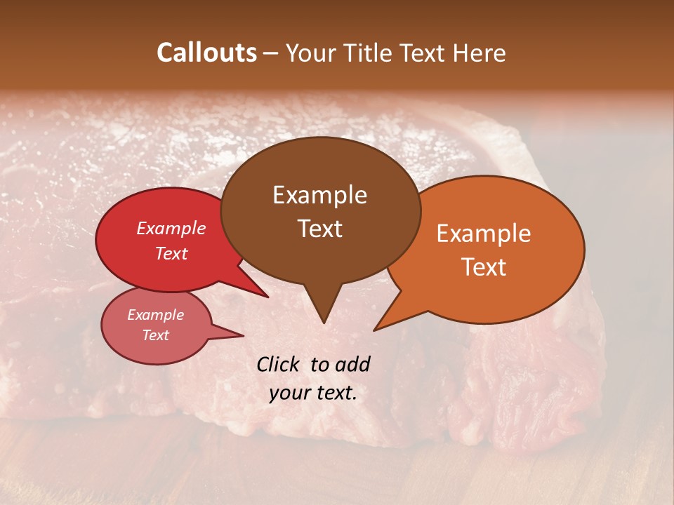 Uncooked Bloody Cut PowerPoint Template