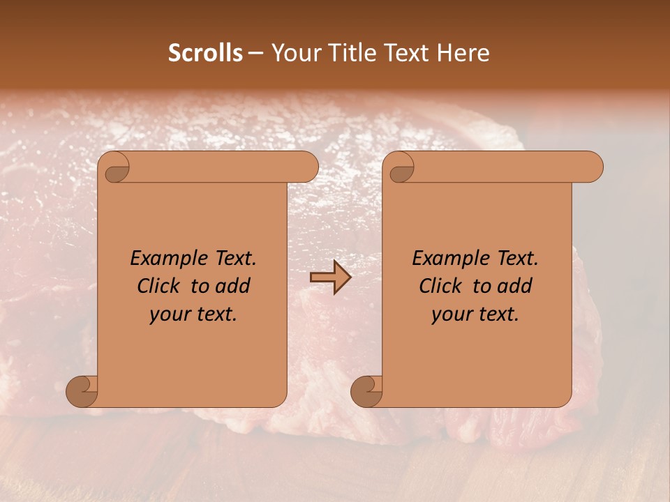 Uncooked Bloody Cut PowerPoint Template