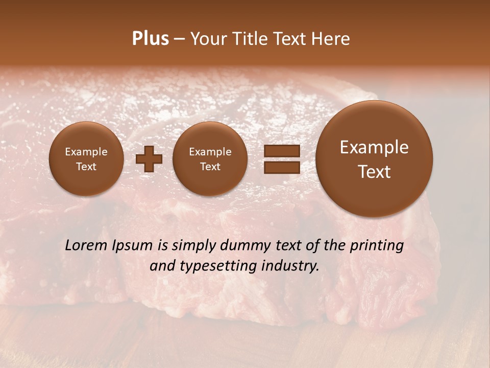 Uncooked Bloody Cut PowerPoint Template