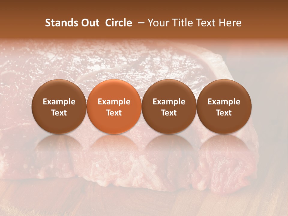 Uncooked Bloody Cut PowerPoint Template