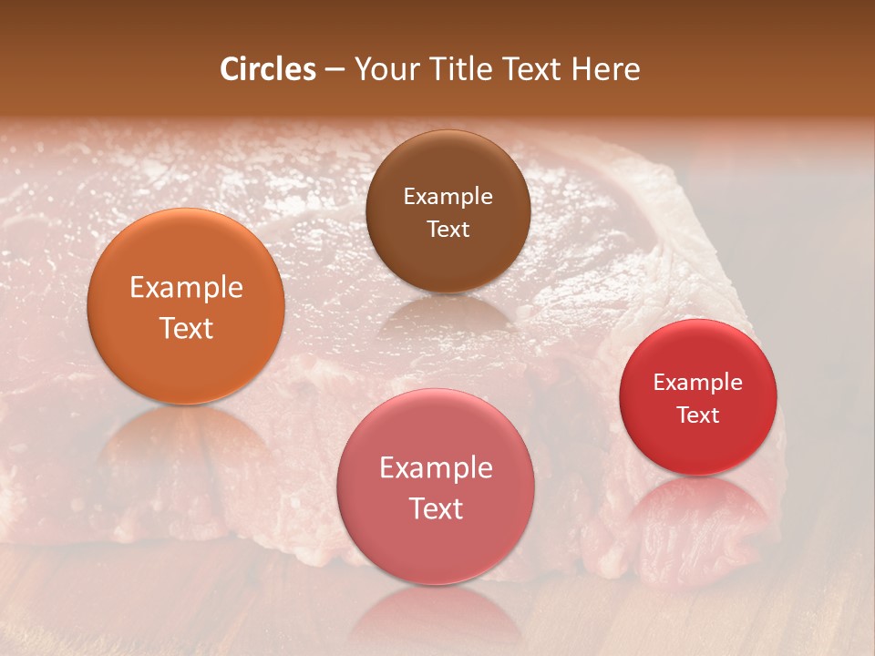 Uncooked Bloody Cut PowerPoint Template