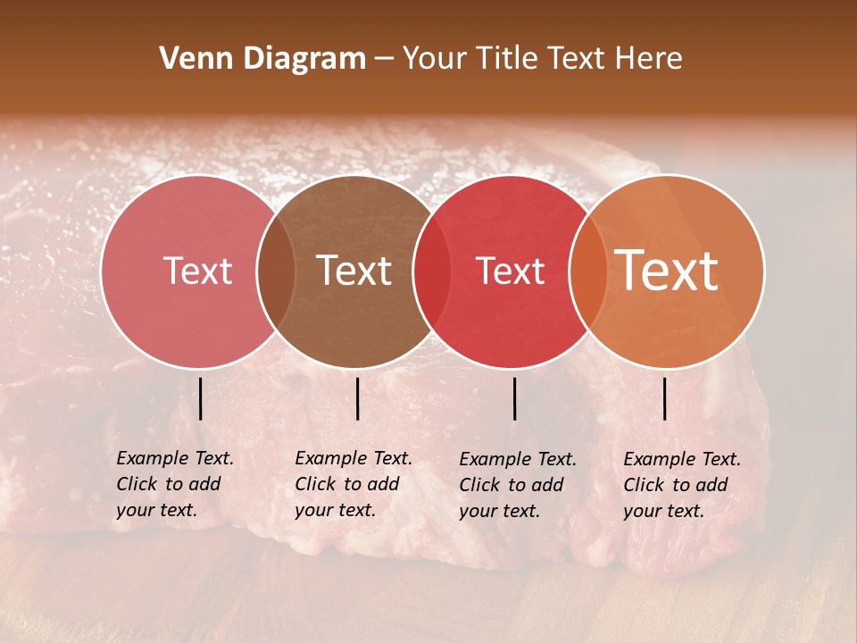Uncooked Bloody Cut PowerPoint Template