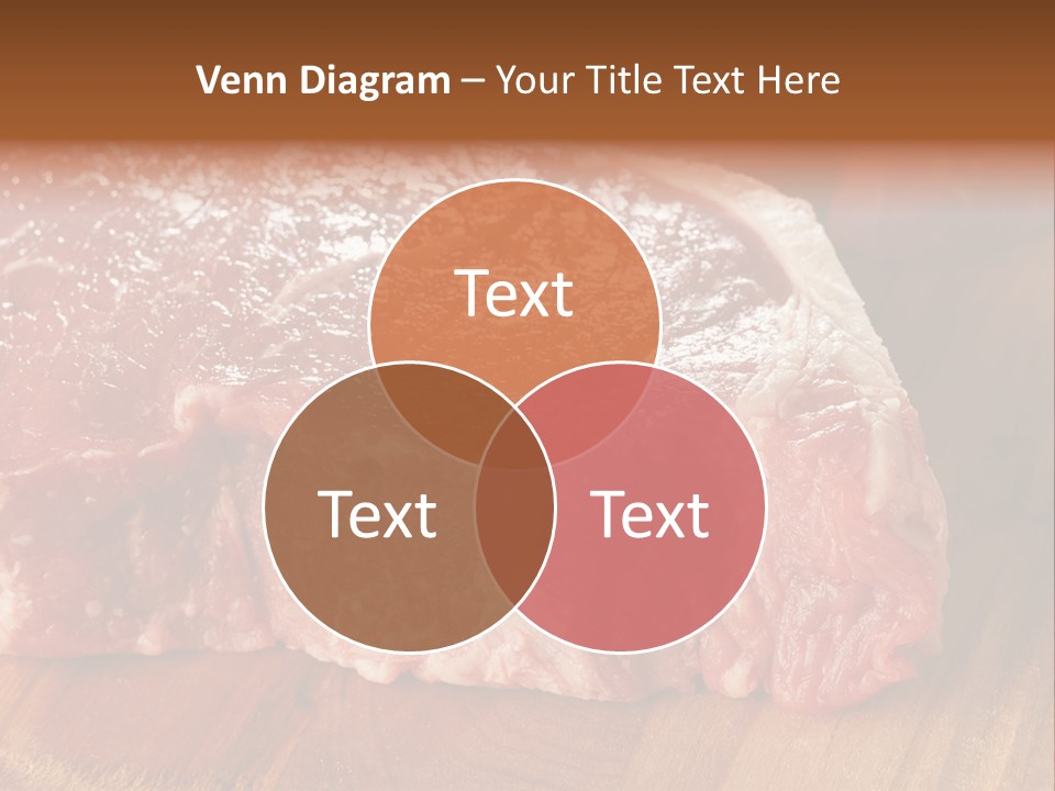 Uncooked Bloody Cut PowerPoint Template