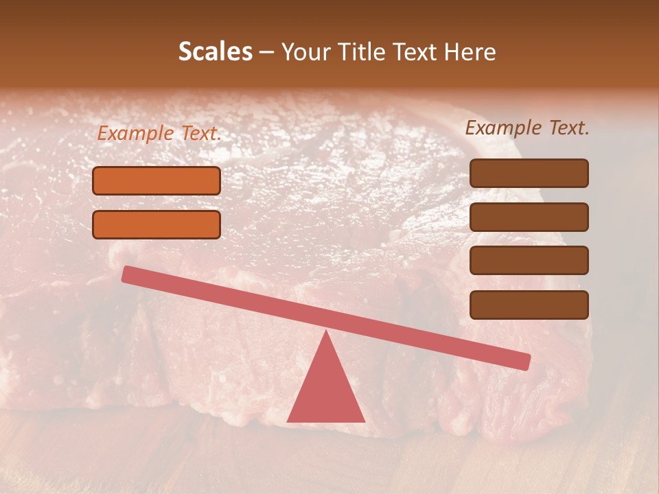 Uncooked Bloody Cut PowerPoint Template