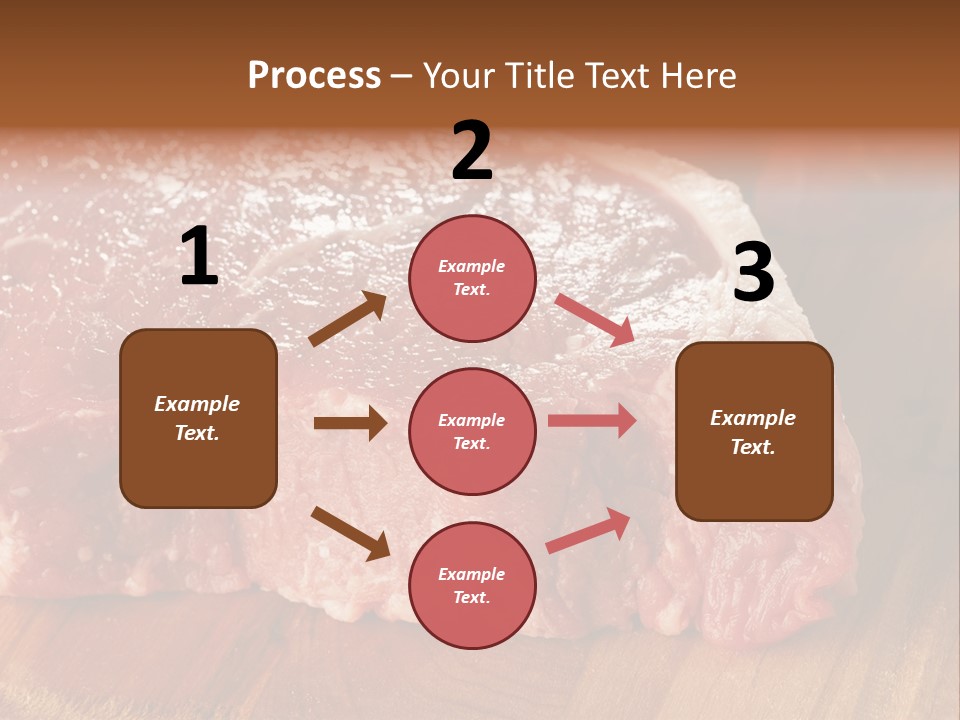 Uncooked Bloody Cut PowerPoint Template