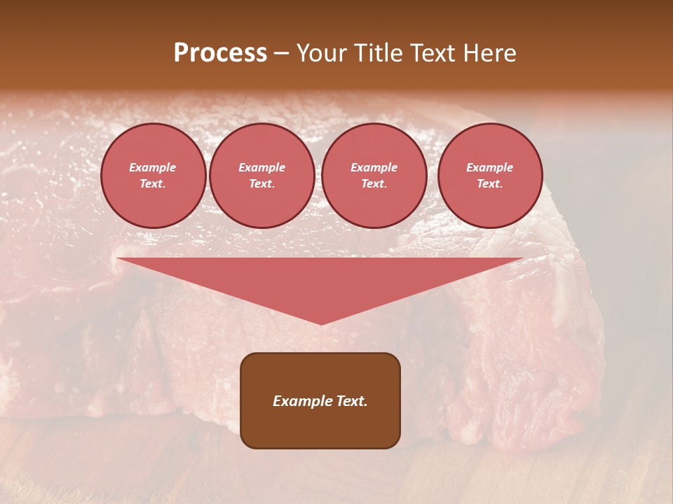 Uncooked Bloody Cut PowerPoint Template