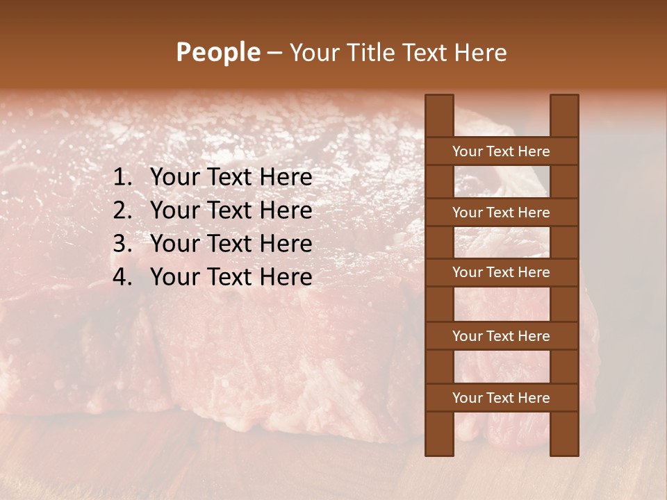 Uncooked Bloody Cut PowerPoint Template