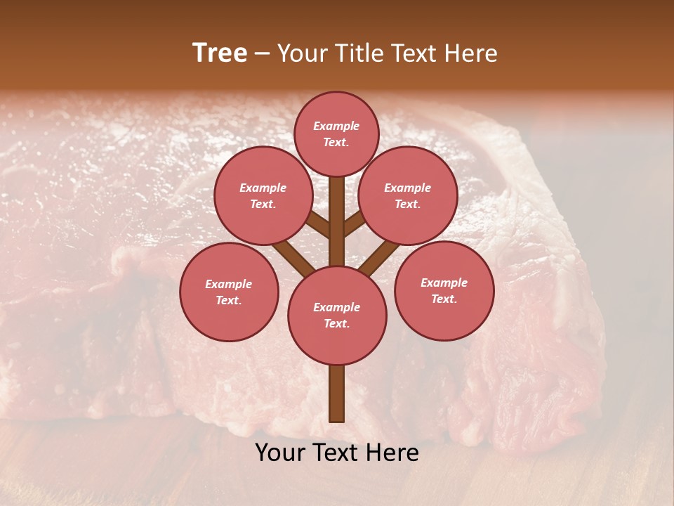 Uncooked Bloody Cut PowerPoint Template