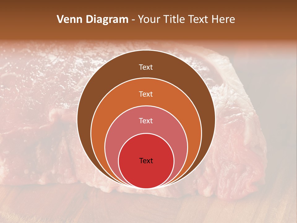 Uncooked Bloody Cut PowerPoint Template