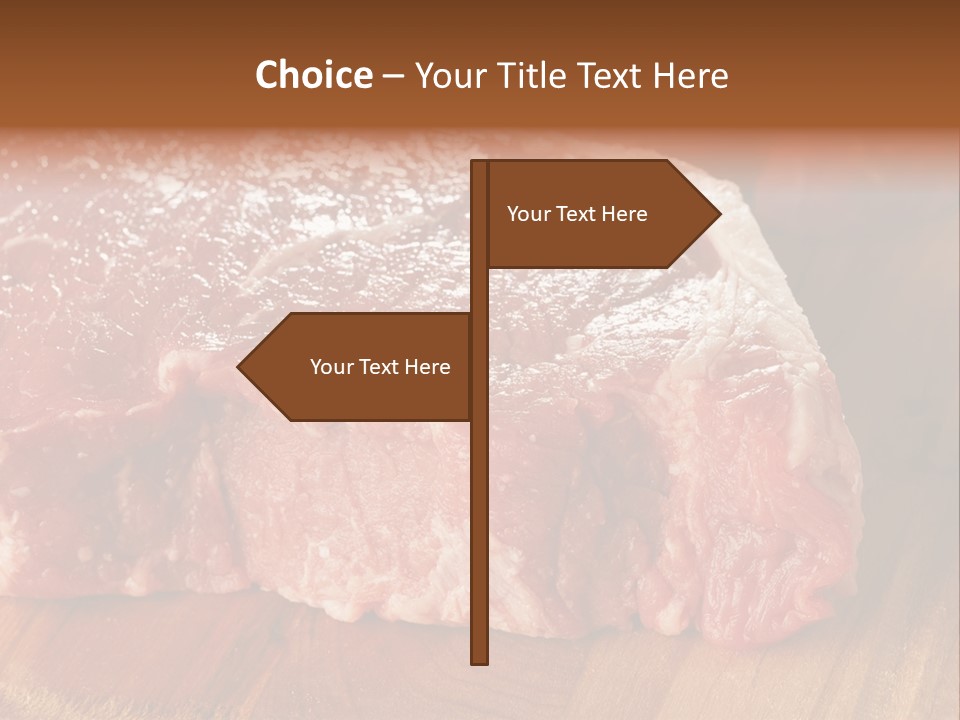 Uncooked Bloody Cut PowerPoint Template