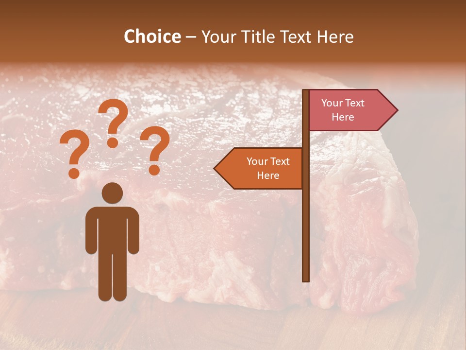 Uncooked Bloody Cut PowerPoint Template